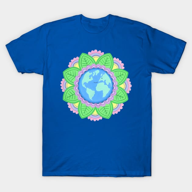 Floral Earth T-Shirt by NashTheArtist